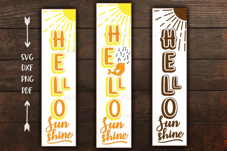 Download Hello sunshine svg vertical sign svg spring svg summer | Etsy