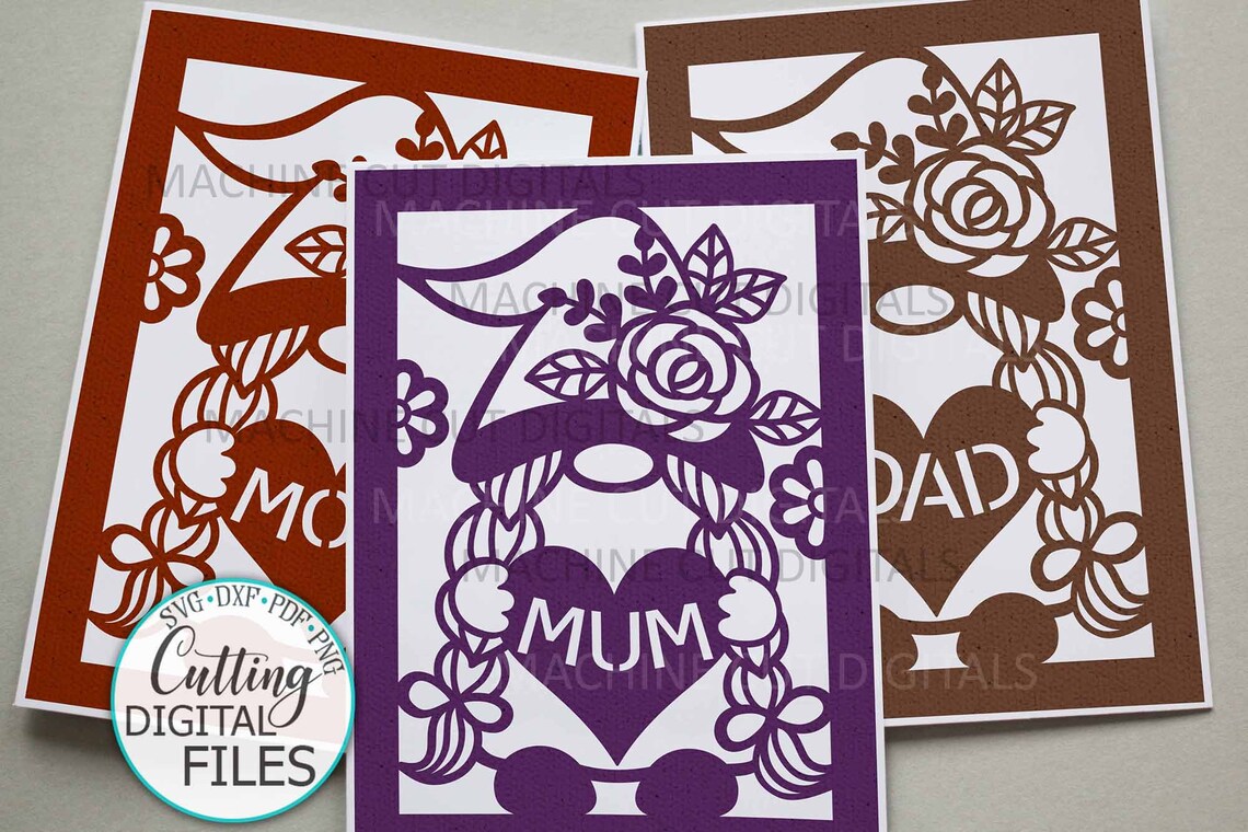 Download Mom Mum Dad Joy card svg gnome card svg Birthday card svg ...