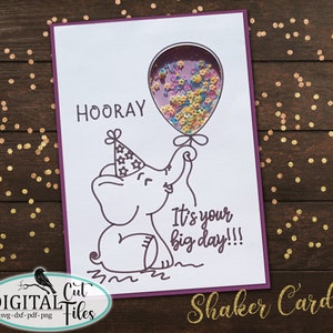 Carte shaker pour chambre d'enfant svg, svg de carte d'anniversaire, carte cricut svg, svg carte papier découpé, machine Cricut, Explore Air, Cricut Joy, fichiers coupés svg