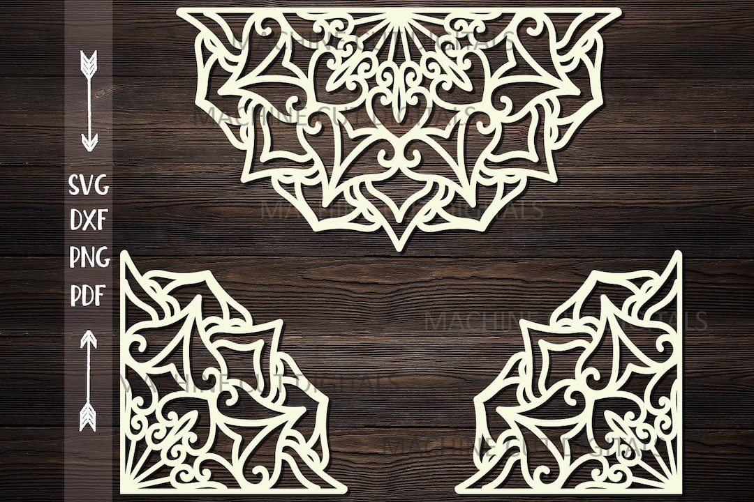 Mandala Corner Svg, Cut File, Half Mandala Svg, Mandala Border Svg