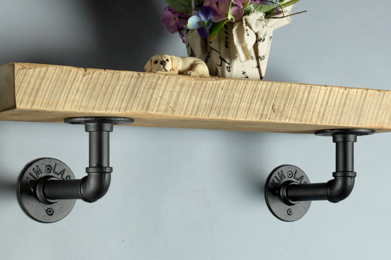 Industrial Iron Pipe Shelving Brackets elbow Etsy