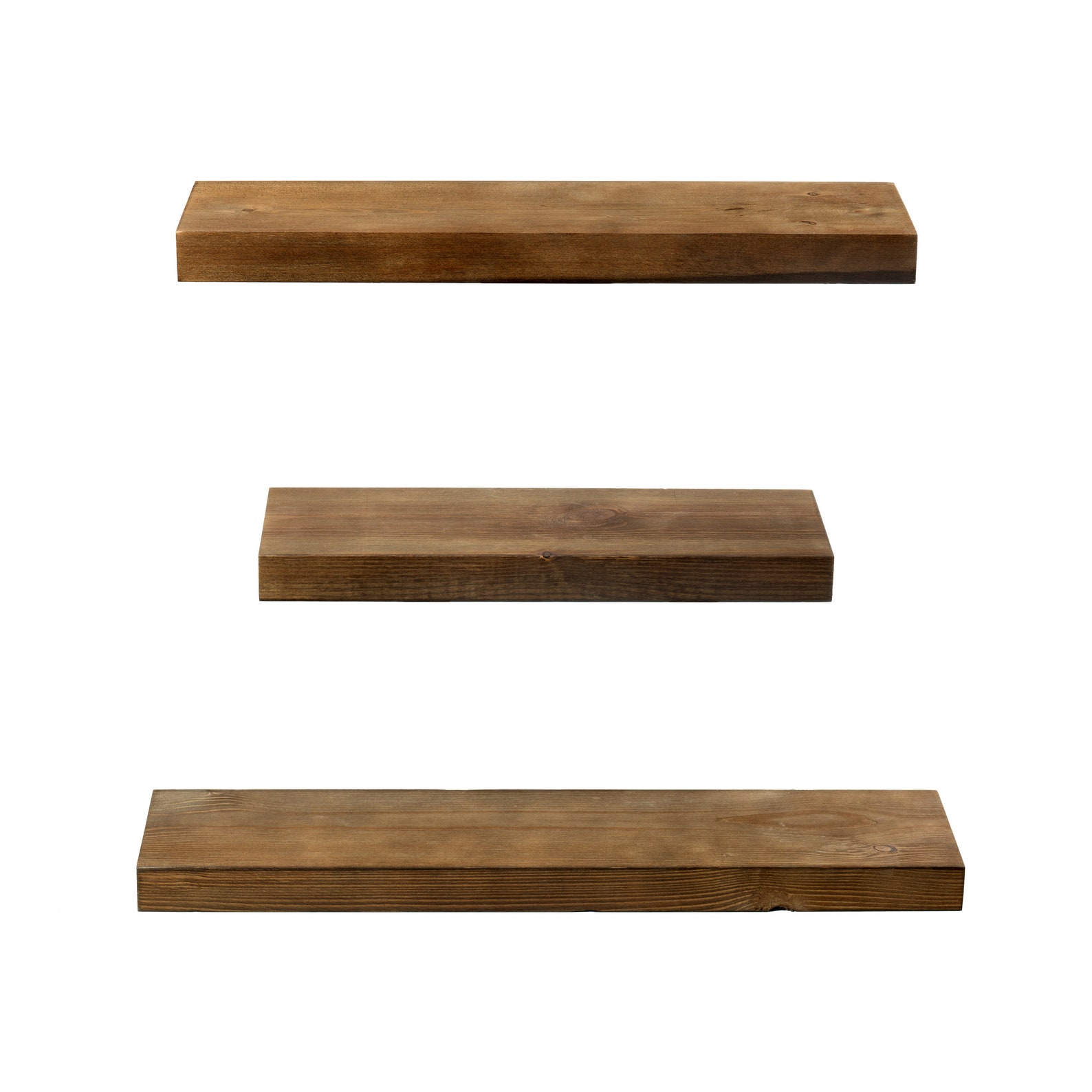 Rustic Farmhouse 3tier Floating Shelf white Oak Etsy