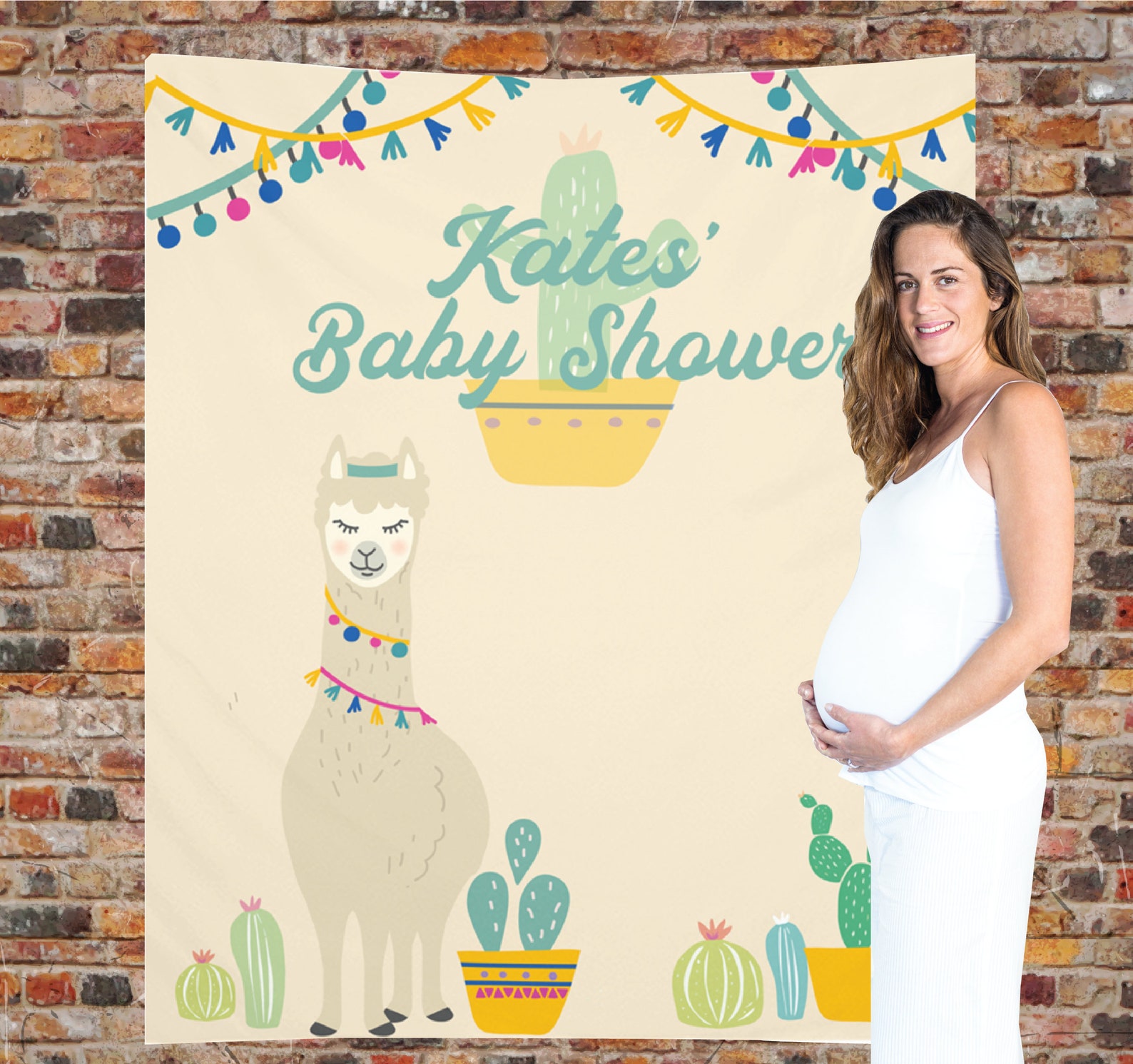 Llama Backdrop Baby Shower Custom Backdrop Photo Booth | Etsy