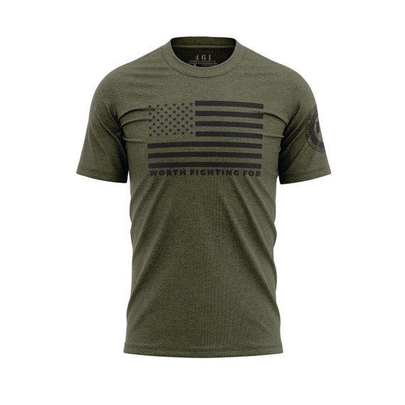 Worth Fighting For Men's T-Shirt Patriotic American Flag | Etsy