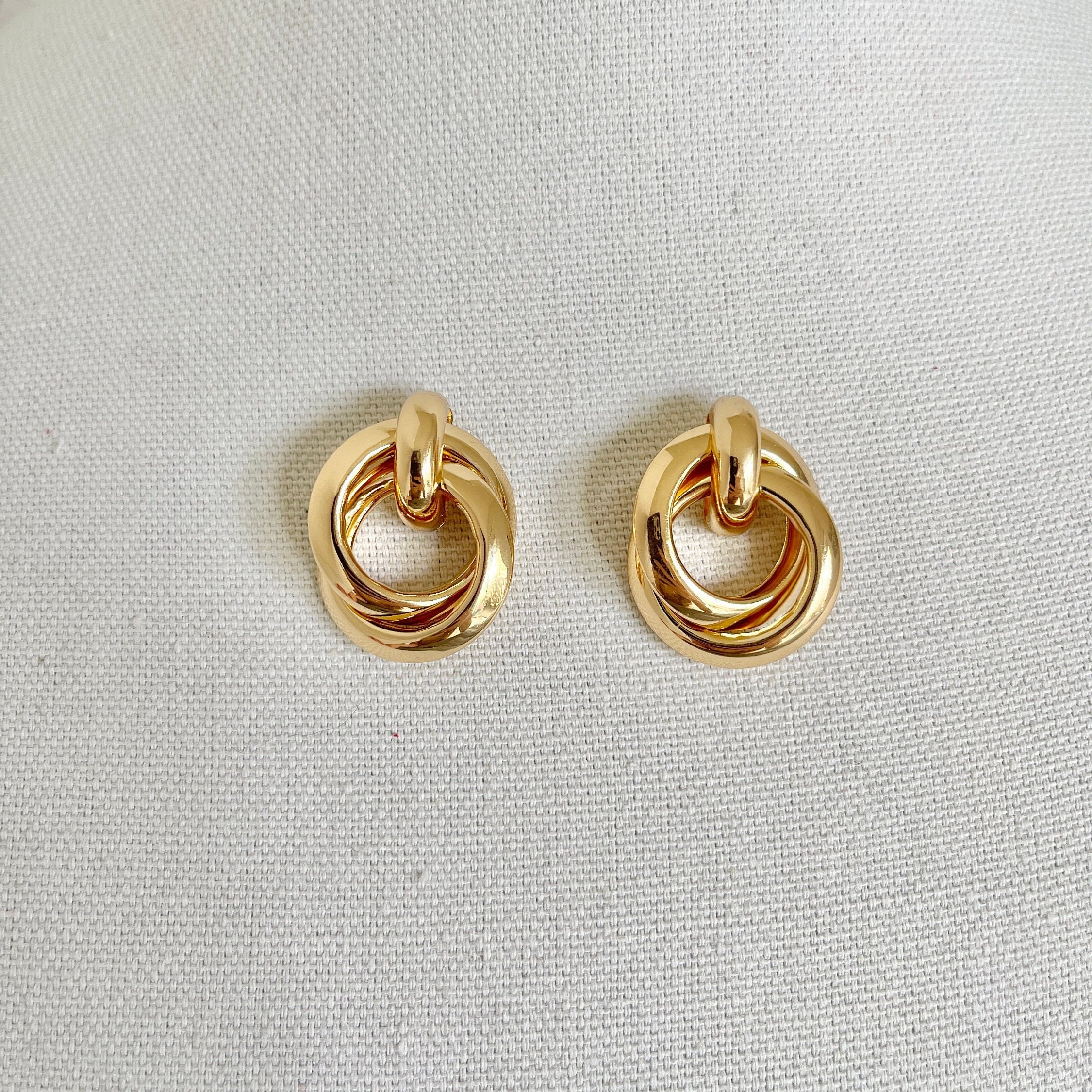 Large shop knot earrings