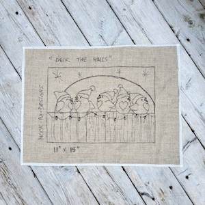 Rug hooking pattern of birds