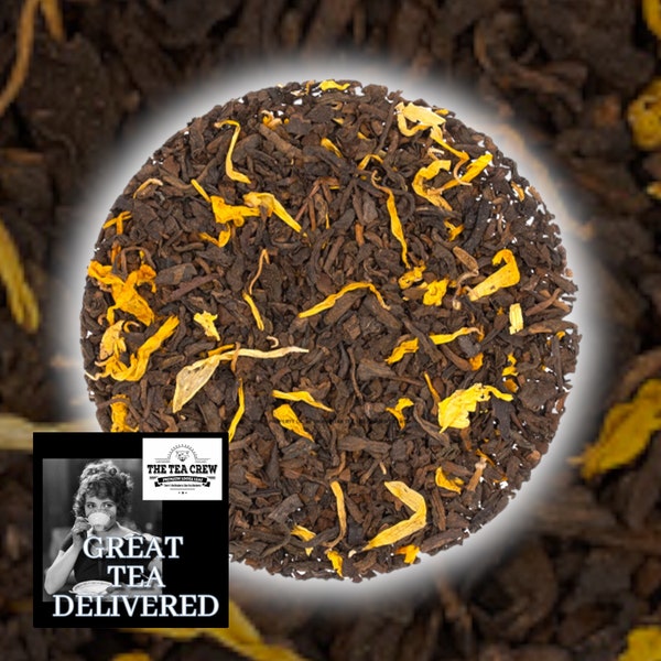 Creme Brulee Flavour Pu-Erh Tea Enjoy the Smokey Toffee and Nutty Coffee Notes in Our Toffee Creme Brulee Pu Erh Loose Leaf Tea-The Tea Crew