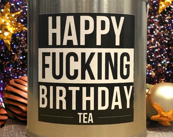Funny Birthday Tea Gift, Sarcastic Profanity Tea