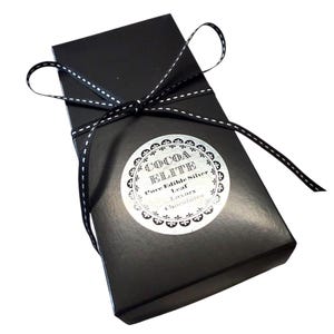 Luxury Box Of Chocolates Hand Crafted With Pure Edible Silver Leaf Premium Gift Box With Ribbon Perfect Gift For Chocolate Lovers