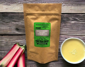 Rhubarb Custard Black Loose Tea Blend: Sweet Dessert Tea