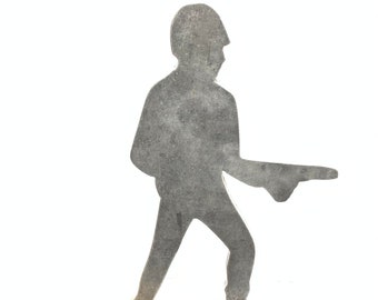 AR500 Toy Soldier Gunner Silhouette Steel Target Knock-Over 8”X 12”X 3/8”