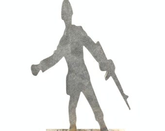 AR500 Toy Soldier Silhouette Steel Target Knock-Over 12" X 8" X 3/8"