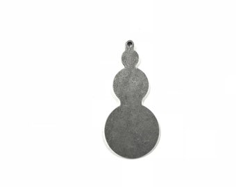 AR500 Steel 1/4" Snowman Silhouette Steel Target Gong 6"X 3"