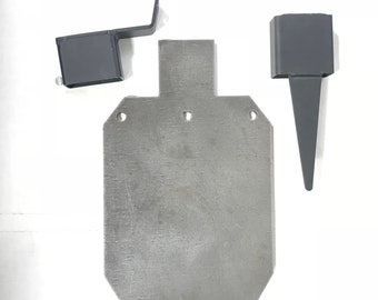AR500 2/3 IDPA 12”X 20” Silhouette Steel Target Mount Stand Combo Bundle