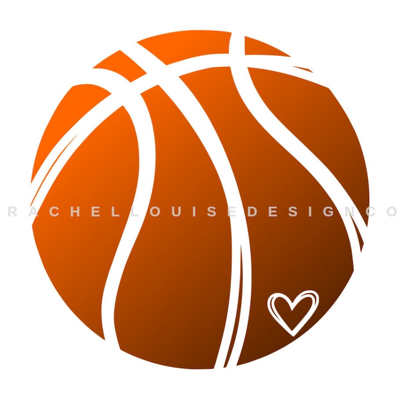 Basketball Heart SVG Basketball Heart DXF Basketball Heart - Etsy
