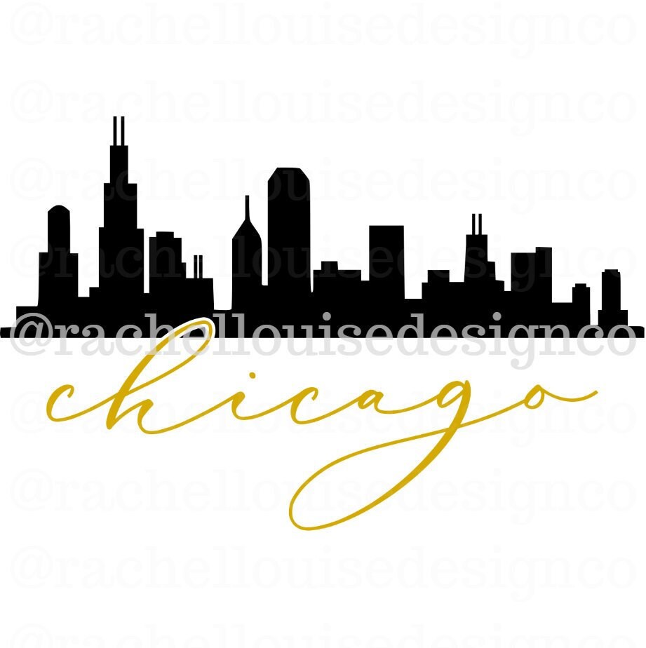Chicago Skyline SVG DXF Cut File for Cricut and Silhouette Etsy Singapore
