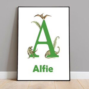 Impressão de arte de parede digital personalizada, nome e inicial da criança, decoração de berçário, quarto infantil, decoração de parede, download para impressão