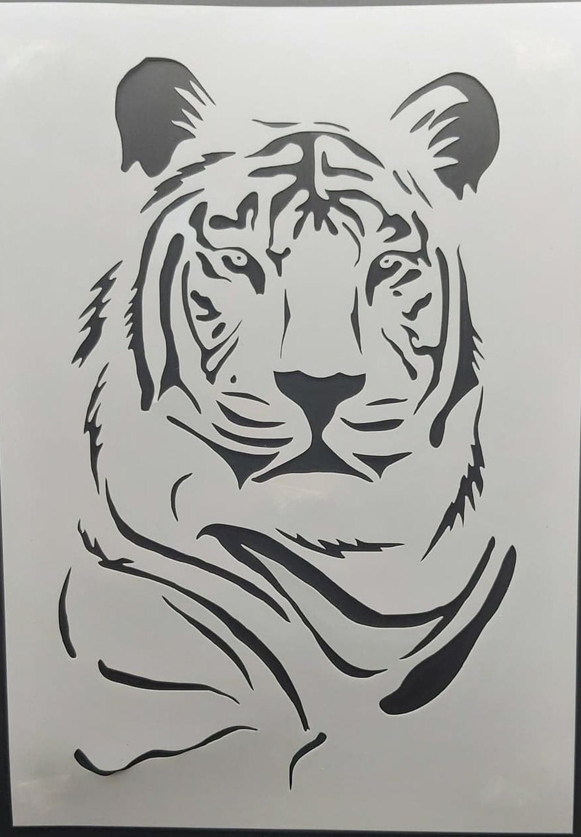 Tiger Head Stencil A4 Reusable | Etsy