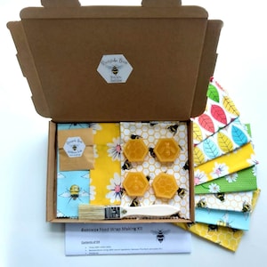 Beeswax Food Wrap Kit DIY Biodegradable Gift Eco-Friendly