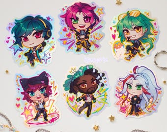 heartsteel holographic stickers