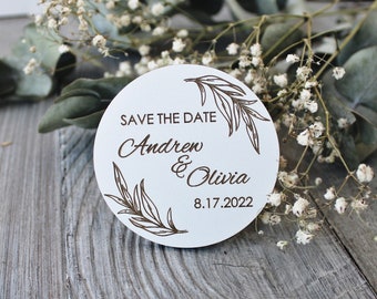 Wooden Magnets, Save The Dates, Wedding Invitation, Save the date personalize Wood Save The Date Magnet Wedding Favor Magnets Wedding rustic