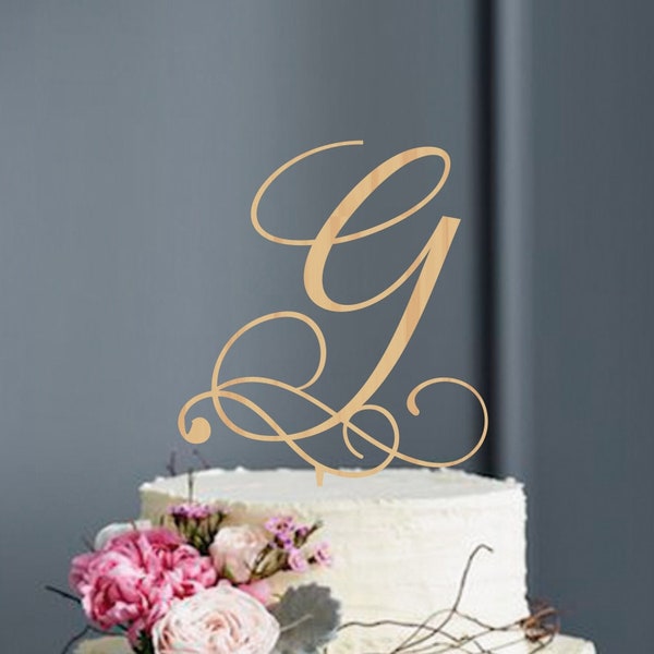 Letter J Cake Topper Etsy