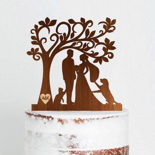 Couple Wedding Cake Topper Bride and Groom Cake Topper With Etsy