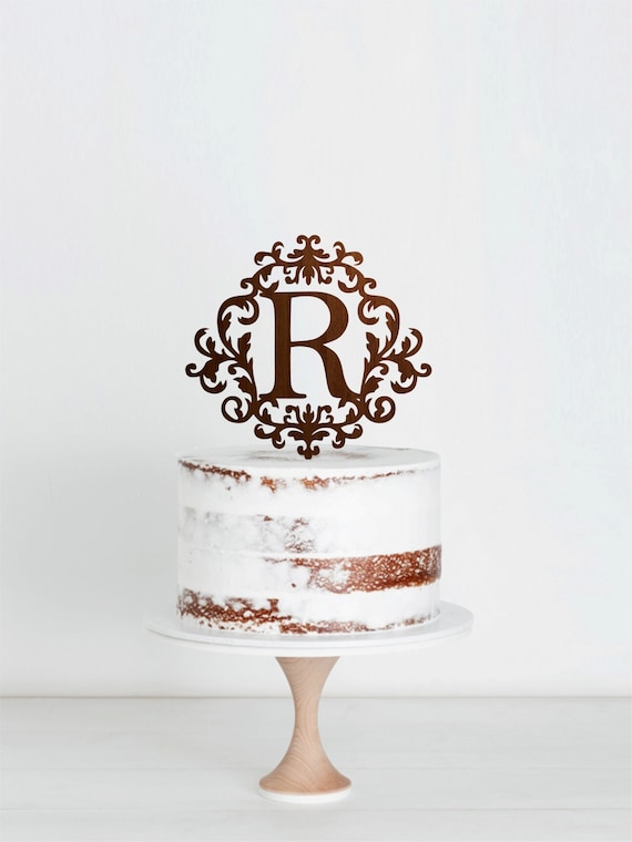 R Letter Royal Cake Topper Topper de pastel de bodas de lujo - Etsy España