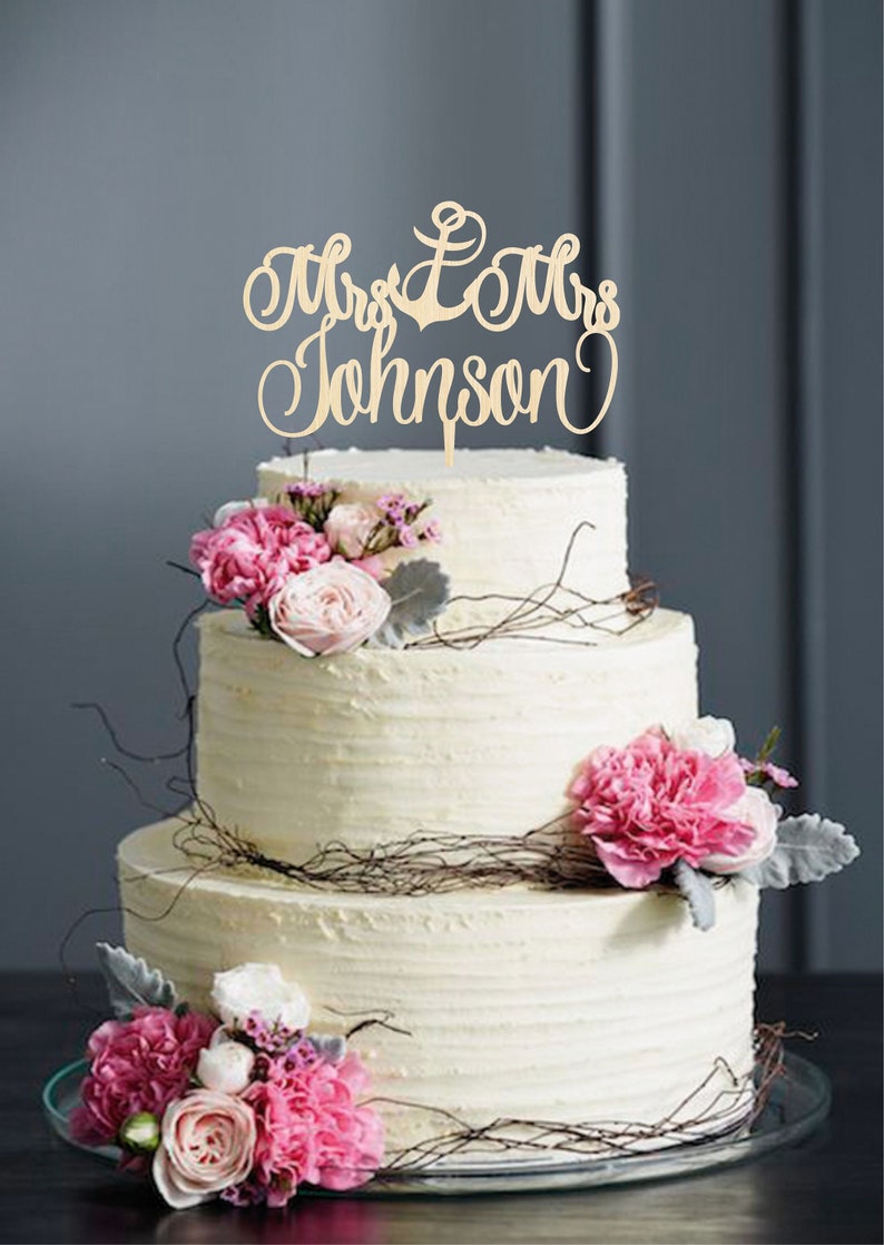 Johnson Cake Topper Custom Anchor Cake Topper Svg, Naval Wedding Topper Laser Cut Files ...