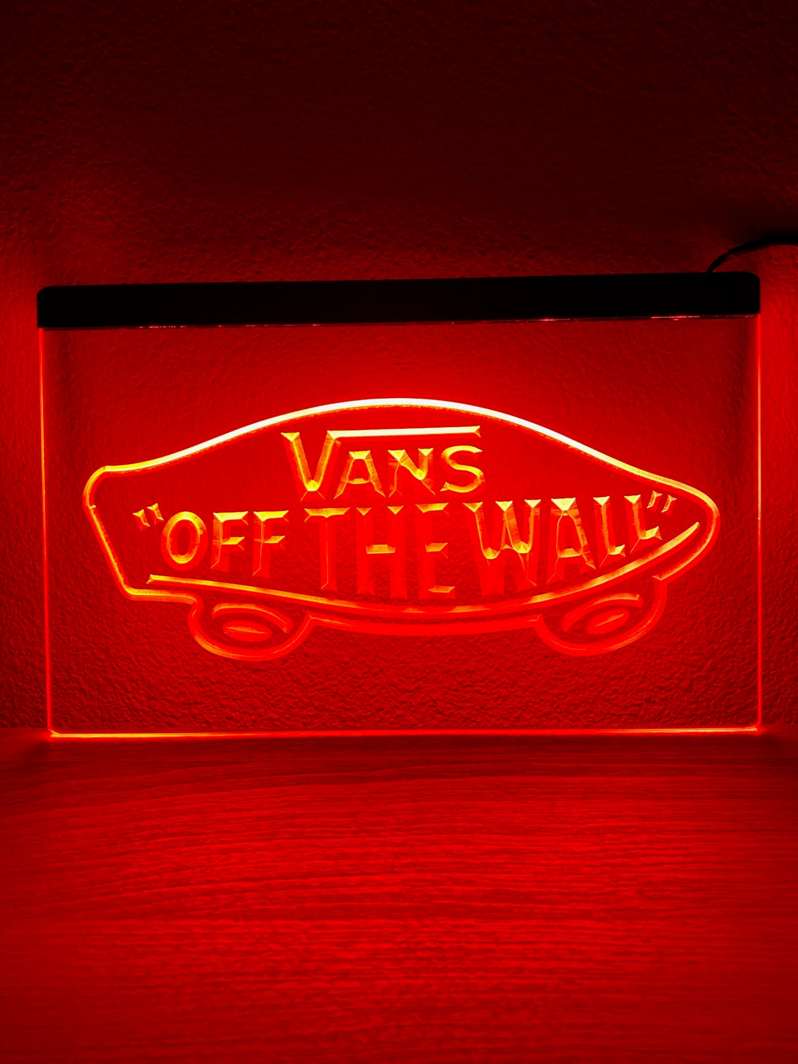 Vans Off The Wall LED Neon Light Sign 8x12 Etsy