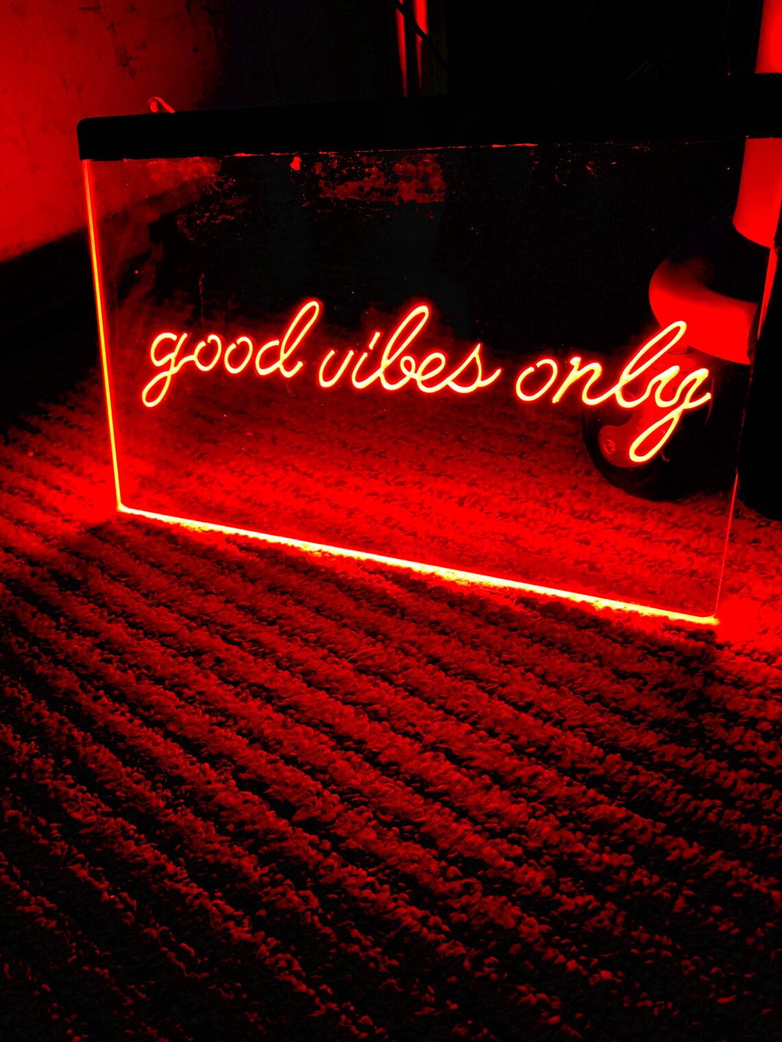 Good Vibes only LED Neon Red Light Sign 8x12 Etsy
