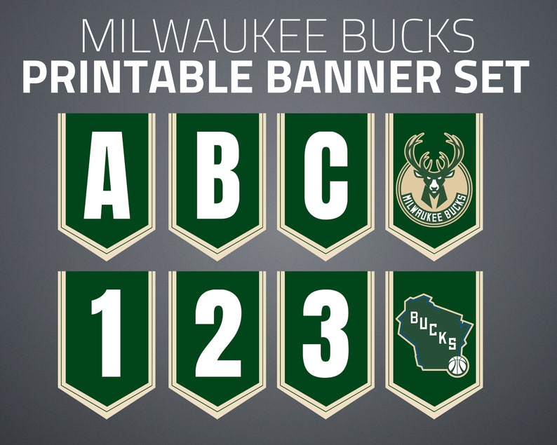 Printable Milwaukee Pounds Banner Fixed image regarding Milwaukee Bucks Schedule Printable titled Printable Milwaukee Pounds Banner Fastened