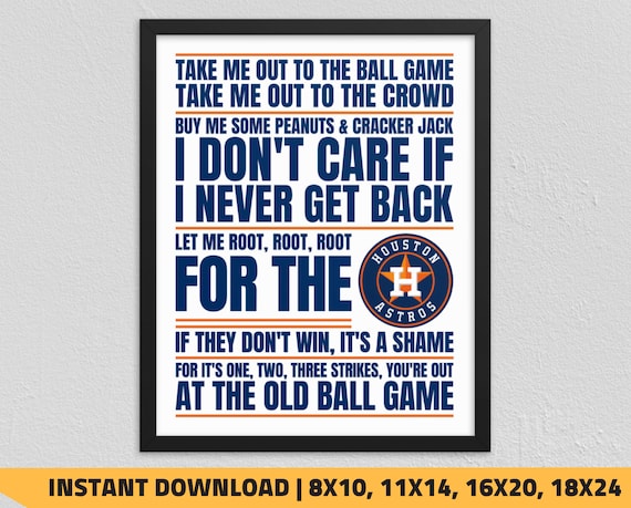 Printable Houston Astros - Consider Me Out toward the Ball Video game Wall Artwork photo relating to Astros Printable Schedule identified as Printable Houston Astros - Consider Me Out in the direction of the Ball Activity Wall Artwork