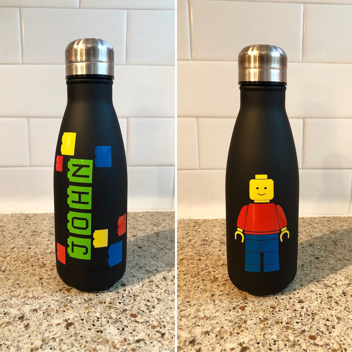 Kids Custom LEGO Water Bottle Etsy