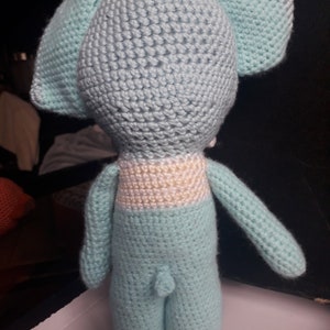Sam the Elephant Crocheted Teddy Bear