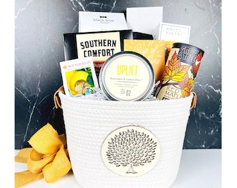 Sympathy Gift Basket, Family Tree Disc, Uplift Candle