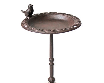 Vintage bird bath bird bath bee trough offering bowl stand flower shape antique still