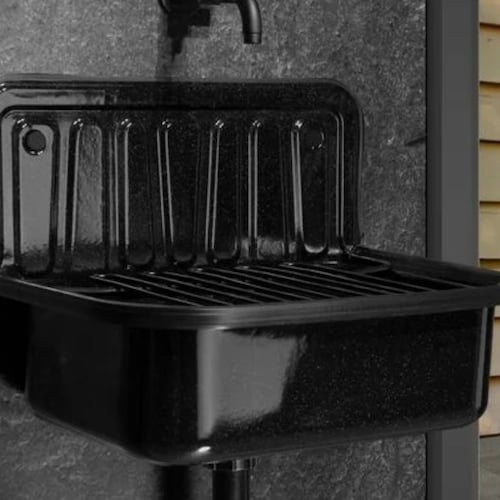 German Vintage Sink Farmhouse Sink Wallmounted Sink Black Etsy