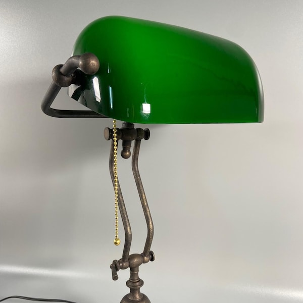 Lampe banquier, hauteur réglable, vintage, lampe art déco, lampe de bureau, pour bureau