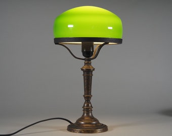 Antique Style BANKER LAMP Green, Vintage, Art Deco Lamp, Desk Lamp, Office Lamp