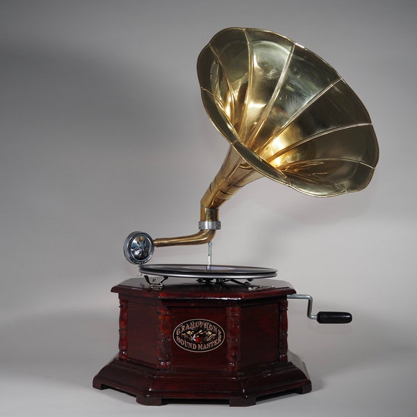 ANTIQUE STYLE Gramophone, Phonograph New Working - Record Player Antique Style - Handmade Gramophone - Nice Gift Idea