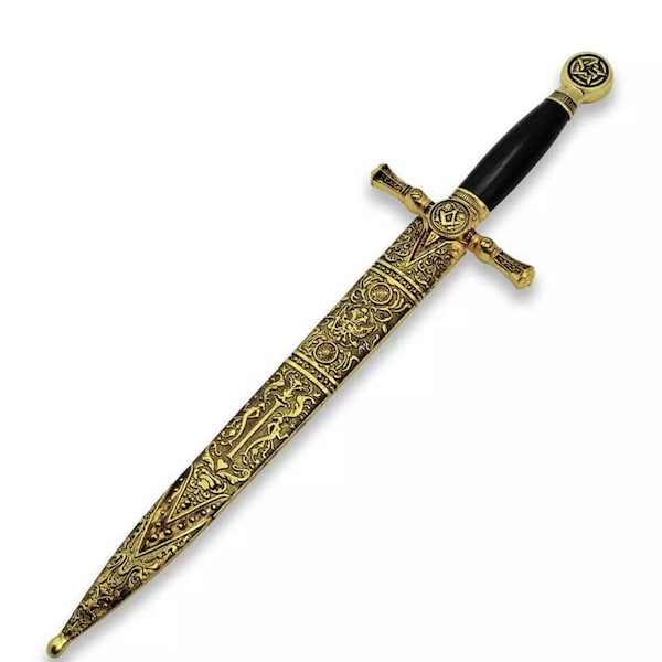Exquisite 20th Century British Masonic Dagger in Stainless Steel - A Collector's Gem