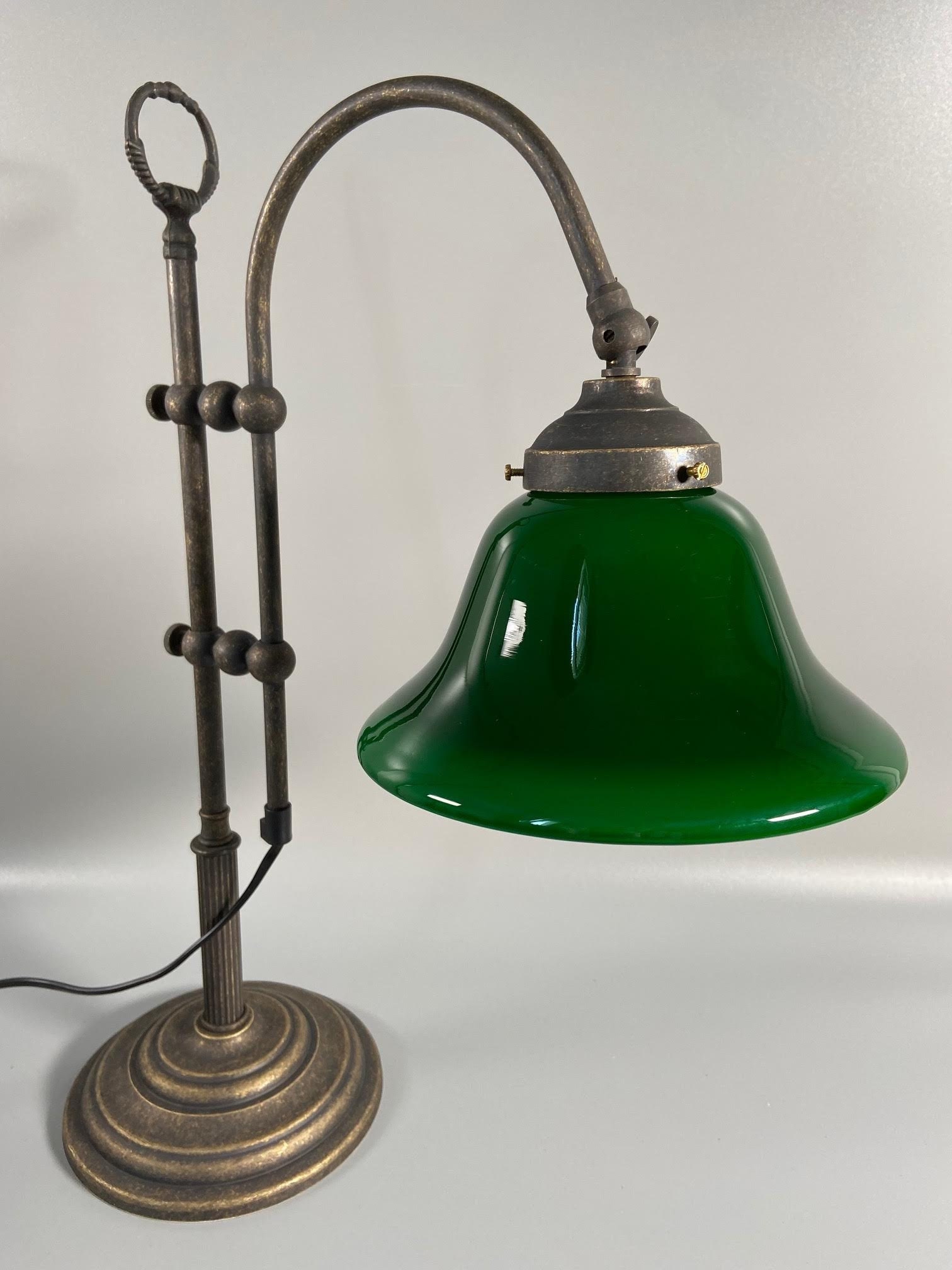 Lampe banquier, hauteur réglable, vintage, lampe art déco, lampe