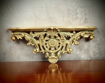 Exquisite Vintage Antique-Style Ornamental Wall Console – A Timeless Elegance