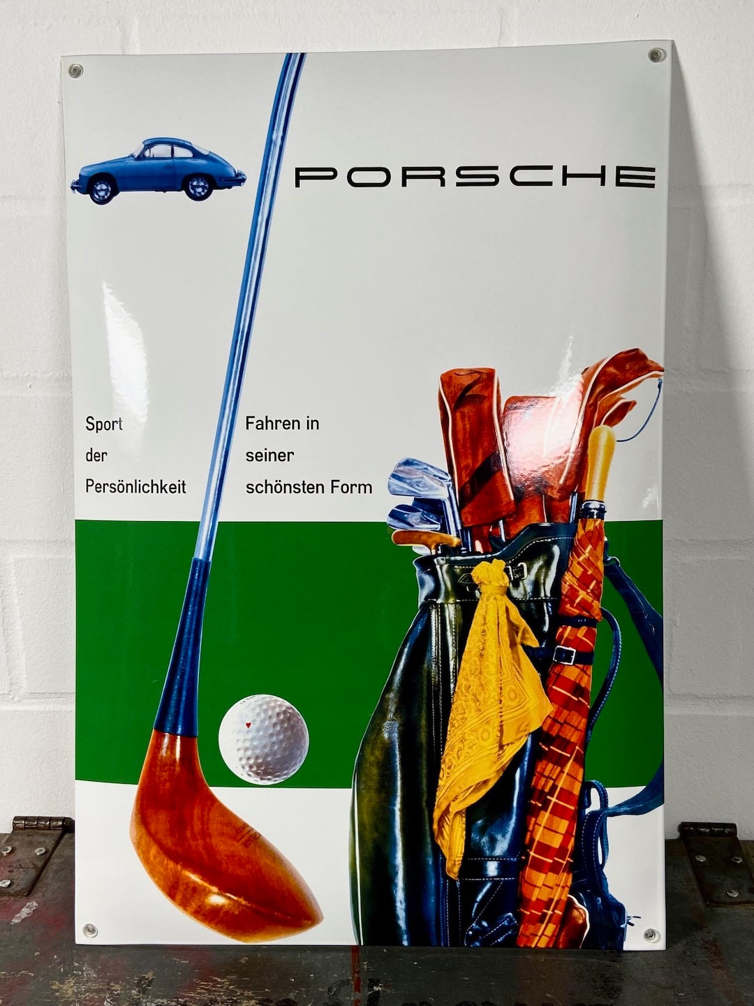 Prosche Signer Original PORSCHE Enamel Sign 40 X 60 Cm the Perfect Sporting Partner ...