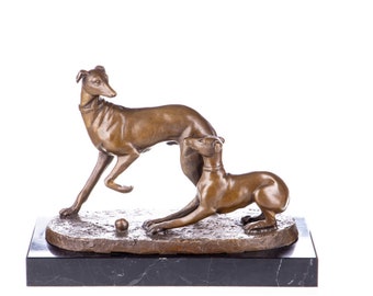 Exquisite Bronze Sculpture of Hunting Dogs: A Timeless Elegance in Art