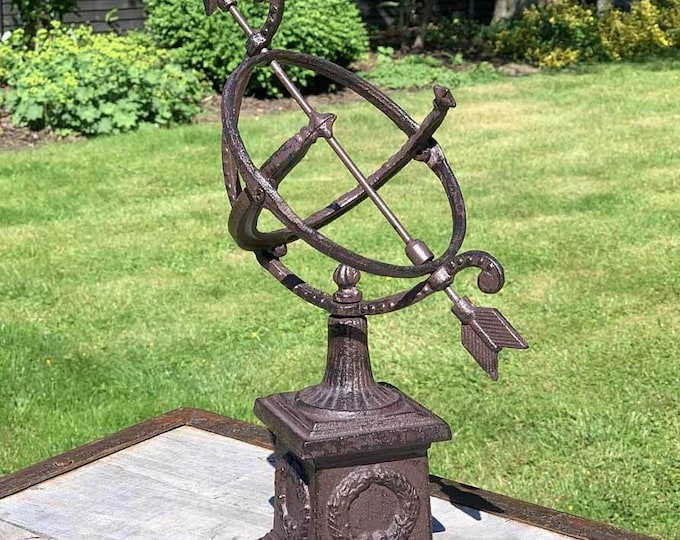 Garden Sundial Antique Design Weatherproof Garden Ornament Floor