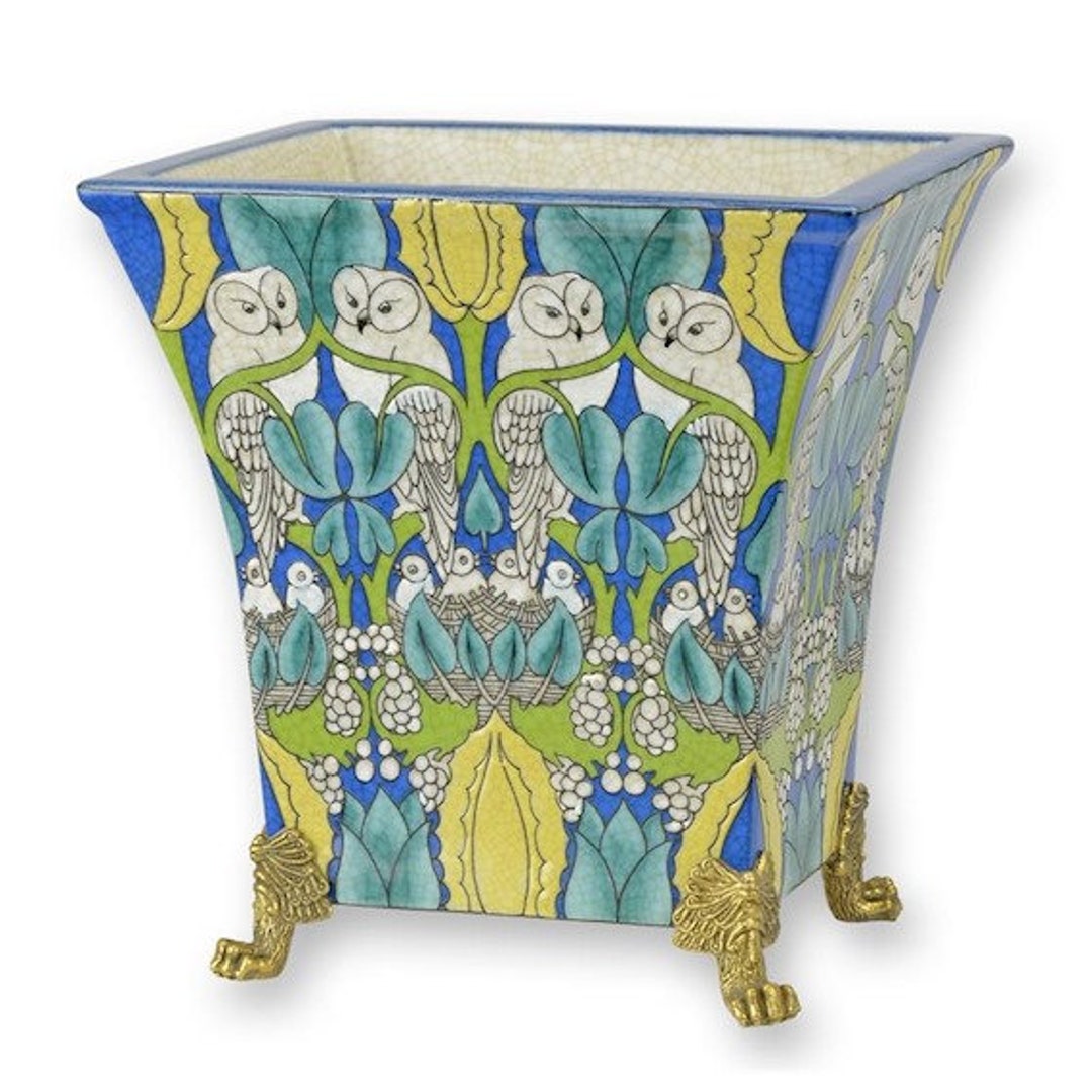 Art Nouveau Flower Pot Multicolored / Brass Elegant Etsy