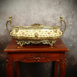 Timeless Elegance: Antiqua Decorative Bowl With Bronze Handles