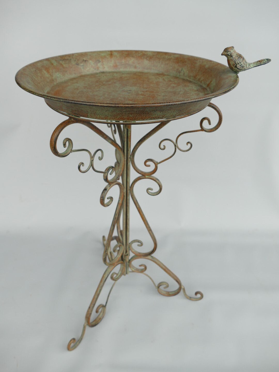 Antique Style Vintage Garden Bird Bath Iron Rustic Brown Etsy
